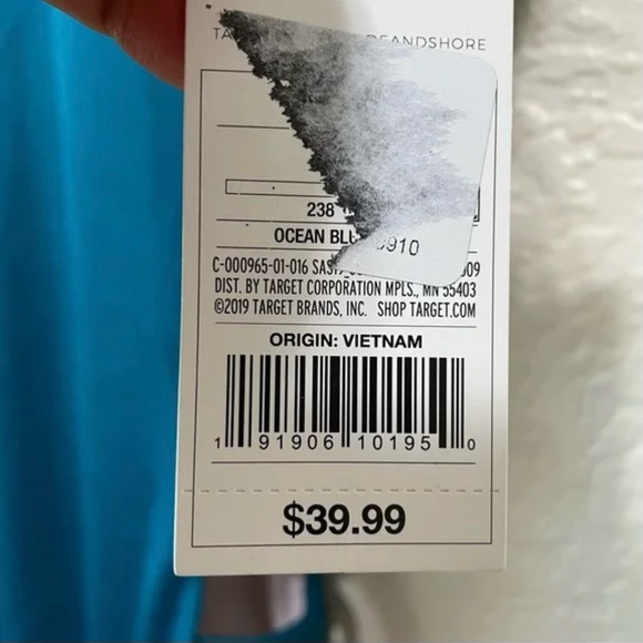 Women's Ribbed Strappy Side One Piece Swimsuit - Shade & Shore, Ocean Blue Teal - Picture 6 of 6